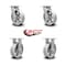 Service Caster 6 Inch V Groove Semi Steel Caster Set with Roller Bearings 2 Swivel 2 Rigid SCC SCC-30CS620-VGR-2-R620-2 - alternate 6